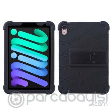 Ally iPad Mini 6 (2021) Kılıf Standlı Silikon Tablet Kılıfı