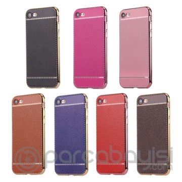 İPhone 7 Plus 3D Litchi Soft Silikon Kılıf