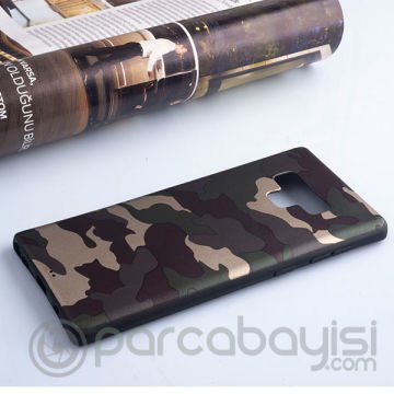 Ally Galaxy Note 9 Kamuflaj Darbe Emici Silikon Kılıf