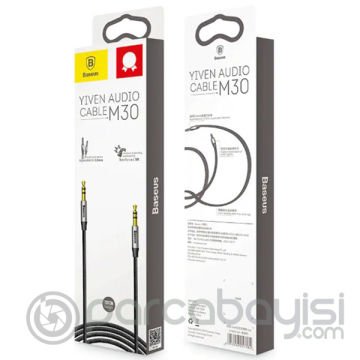 Baseus Yiven M30 3.5mm Aux Kablo 1.5 metre Halat Aux Kablo