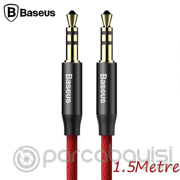 Baseus Yiven M30 3.5mm Aux Kablo 1.5 metre Halat Aux Kablo