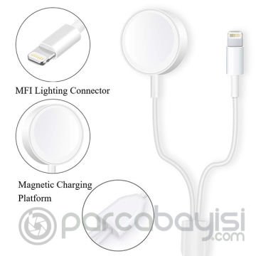 Ally 2in1 Apple Watch Şarj- İPhone Usb Şarj Kablosu
