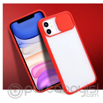 Ally İPhone 12 Pro Max 6.7 Kamera koruyucu Sürgülü Şeffaf Kılıf