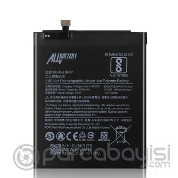 Xiaomi Bn31 Mi 5x,A1 Redmi Note 5a Redmi S2,Y2 Pil Batarya