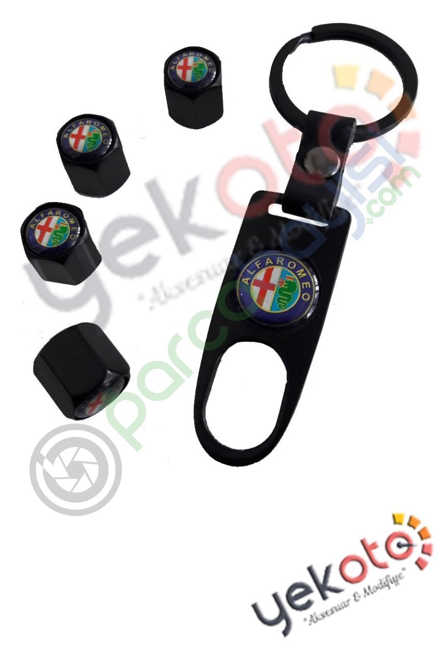 Alfaromeo Metal Anahtarlık Ve Sibop Kapak Seti 1.Kalite