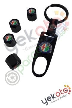 Alfaromeo Metal Anahtarlık Ve Sibop Kapak Seti 1.Kalite