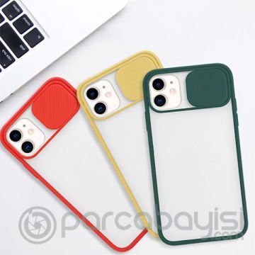 Ally İPhone 12 Pro 6.1 Kamera koruyucu Sürgülü Şeffaf Kılıf