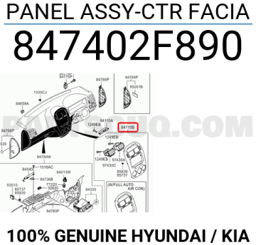 Kia Cerato Teyp Çerçevesi Orjinal | 847402F890