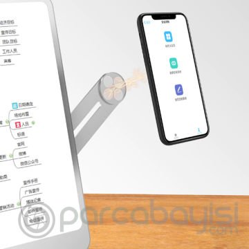 ALLY Mıknatıslı Bilgisayar Ekran Telefon Tutucu Monitör Stand