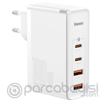 Baseus GaN2 Pro 100W PD 2C+2U Quick Charger Macbook Ultra Hızlı Şarj Aleti +100w PD Kablo