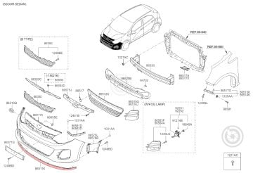 Kia Rio Ön Tampon Bakaliti Alt Orjinal | 865911W700
