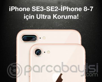 iPhone SE3-SE2 İPhone 8-7 Tempered Cam Kamera Koruyucu
