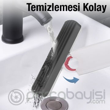 EZERE Çok Amaçlı Mini tezgah üstü Paspas Mini Mop + 2 Yedek Uç
