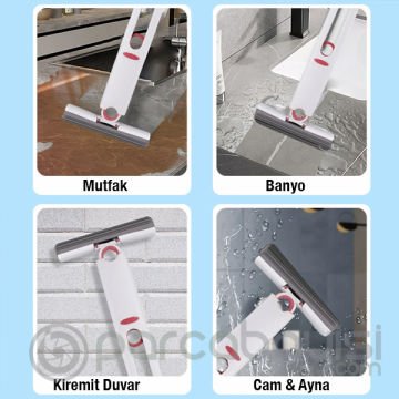 EZERE Çok Amaçlı Mini tezgah üstü Paspas Mini Mop + 2 Yedek Uç