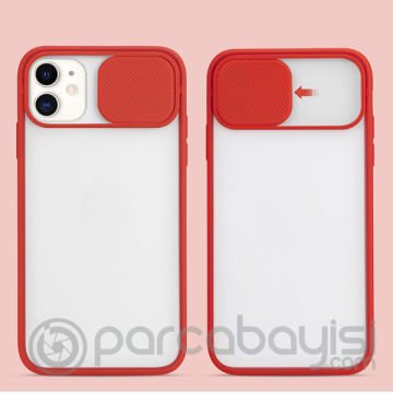 Ally İPhone 12 Mini 5.4 Kamera koruyucu Sürgülü Şeffaf Kılıf