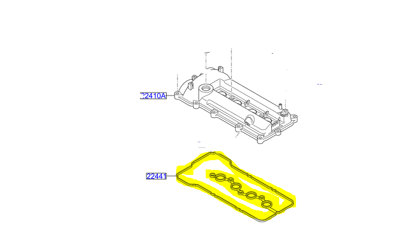 Kia Rio Kulbütör Kapak Contası Orjinal | 2244103140
