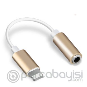 İPhone 12-11 XS-XR-X 7,8 Lighting 3.5mm Kulaklık Jakı Adaptörü