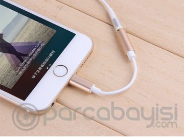 İPhone 12-11 XS-XR-X 7,8 Lighting 3.5mm Kulaklık Jakı Adaptörü