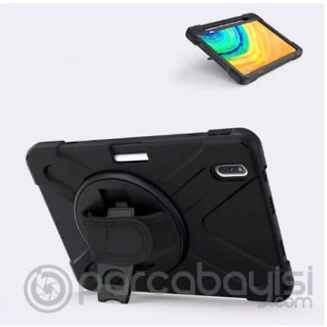 Huawei MatePad Pro 10.8 Kılıf Shockproof 3 Katmanlı Standlı Zırh Kılıf