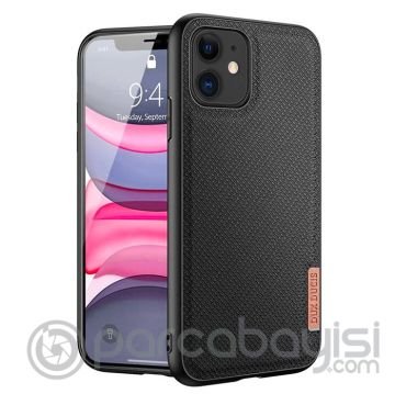 Dux Ducis Fino Serisi iPhone 11 6.1inç Kılıf Premium Dokuma Silikon Kılıf