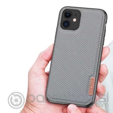 Dux Ducis Fino Serisi iPhone 11 6.1inç Kılıf Premium Dokuma Silikon Kılıf
