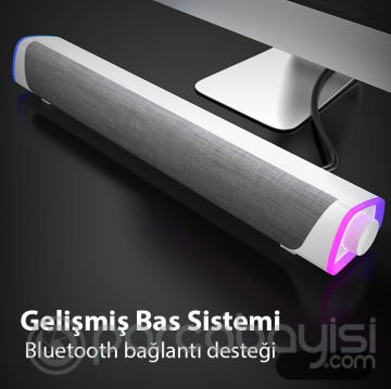 Ally RGB Bas Soundbar Tv Ses Sistemi ve Bilgisayar Masaüstü Bluetooth Hoparlör Subwoofer