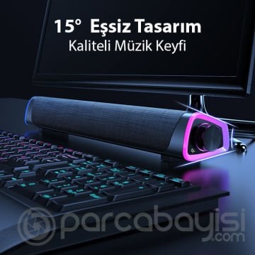 Ally RGB Bas Soundbar Tv Ses Sistemi ve Bilgisayar Masaüstü Bluetooth Hoparlör Subwoofer