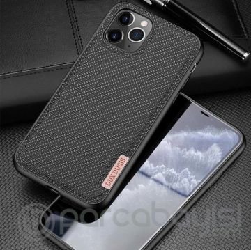 Dux Ducis Fino Serisi iPhone 11 Pro Max Kılıf Premium Dokuma Silikon Kılıf