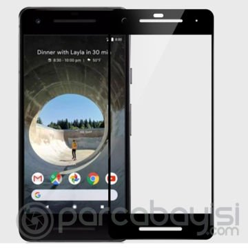 Google Pixel 2 3d Kavisli Full Kaplama Kırılmaz Cam Ekran Koruyucu