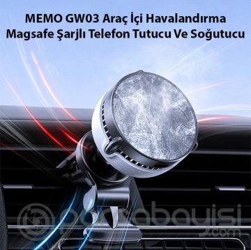 MEMO GW03 Araç İçi Havalandırma Magsafe Şarjlı Telefon Tutucu Ve Soğutucu