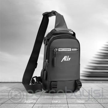 Ally USB Şarj Girişli Çok Fonksiyonlu Su Geçirmez Erkek Bel ve Sırt Çantası