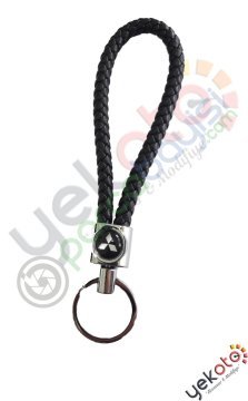 Mitsubishi Deri Örgülü Metal Anahtarlık