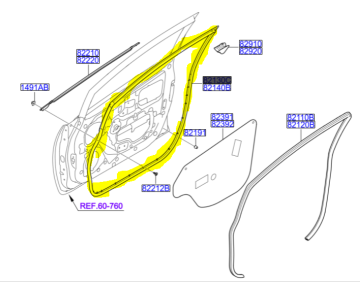 Kia Rio Ön Kapı Fitili Sol Orjinal | 821301W000