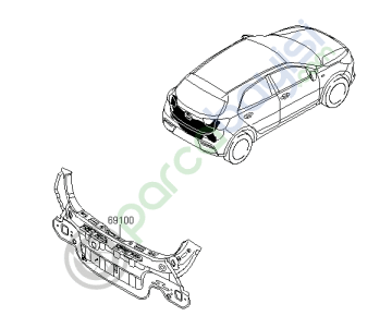Kia Rio Stonic Arka Panel Orjinal 2016 | 69100H8000