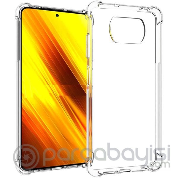 ALLY Poco X3 Anti-Drop Silikon Kılıf Shockproof Kılıf