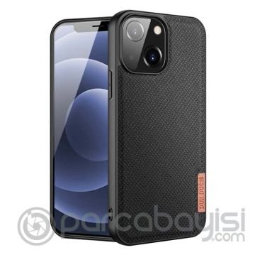 Dux Ducis Fino Serisi iPhone 13 6.1inç Kılıf Premium Dokuma Silikon Kılıf