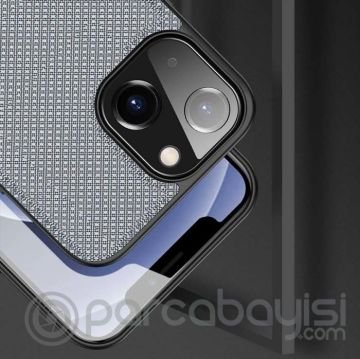 Dux Ducis Fino Serisi iPhone 13 Mini 5.4inç Kılıf Premium Dokuma Silikon Kılıf