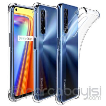 ALLY Oppo Realme 7 Anti-Drop Silikon Kılıf Shockproof Kılıf