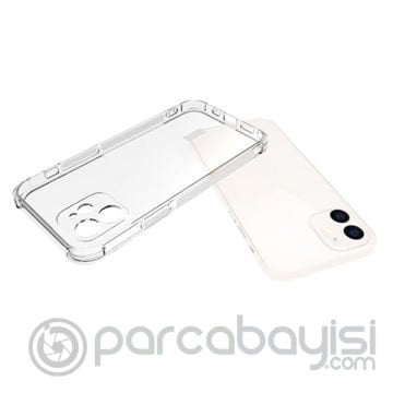 İPhone 12 Mini 5.4 Anti-Drop Silikon Kılıf Kamera Korumalı Şeffaf Silikon Kılıf