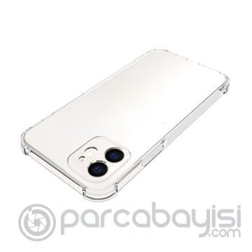 İPhone 12 Mini 5.4 Anti-Drop Silikon Kılıf Kamera Korumalı Şeffaf Silikon Kılıf