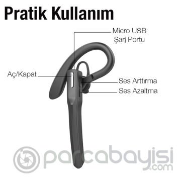 Ally M8 Business Mikrofonlu Kablosuz Bluetooth Kulaklık