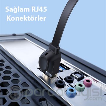 Baseus High Speed Six Types Of RJ45 Gigabit Network Ethernet kablosu (flat cable)1.5m