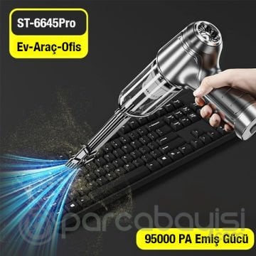ALLY ST-6645 Pro 95000Pa Portatif Ev ve Araç Şarjlı El Süpürgesi