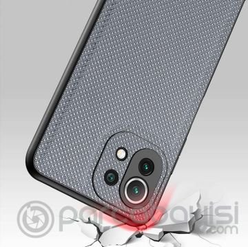 Dux Ducis Fino Serisi Xiaomi Mi 11 Lite Kılıf Premium Dokuma Silikon Kılıf
