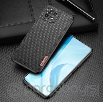 Dux Ducis Fino Serisi Xiaomi Mi 11 Lite Kılıf Premium Dokuma Silikon Kılıf