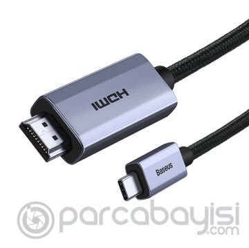 Baseus High Definition USB Type C - HDMI 2.0 4K 60Hz Yüksek Çözünürlüklü Görüntü Kablosu 2M