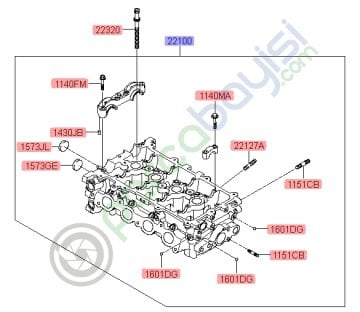 Silindir Kapağı Subaplı Kia Rio/Stonıc Pıcanto Orjinal | 41Au503P00