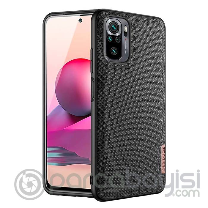 Dux Ducis Fino Serisi Xiaomi Redmi Note 10-10s Kılıf Premium Dokuma Silikon Kılıf