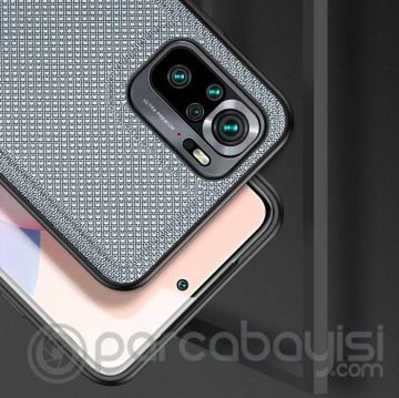 Dux Ducis Fino Serisi Xiaomi Redmi Note 10-10s Kılıf Premium Dokuma Silikon Kılıf