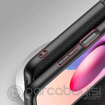Dux Ducis Fino Serisi Xiaomi Redmi Note 10-10s Kılıf Premium Dokuma Silikon Kılıf